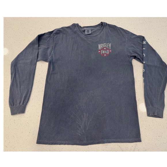 Comfort Colors Other - Comfort Colors Wrigley Field Shirt Mens L Blue Good Chicago Baseball Long Sleeve